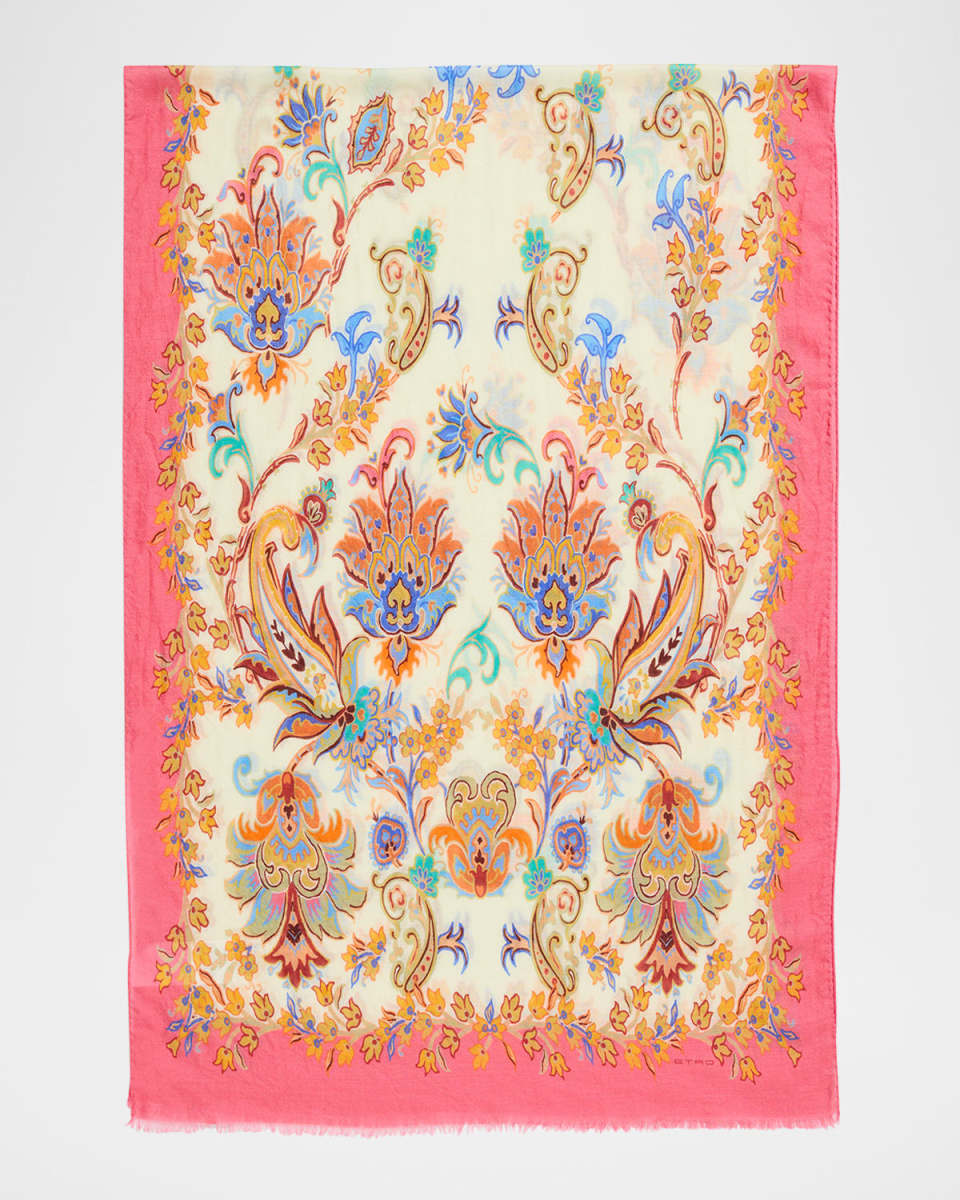 Paisley Cashmere-Silk Scarf